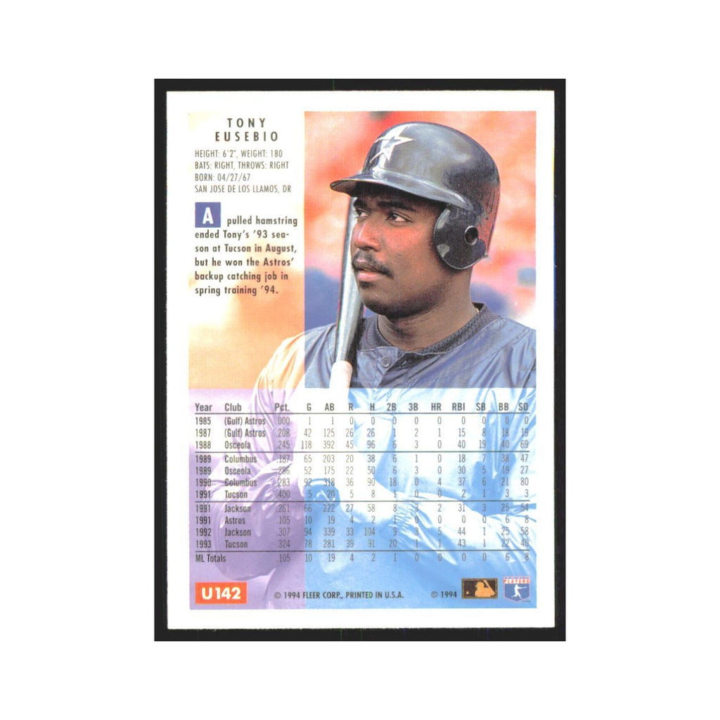 Tony Eusebio 1994 Fleer Update #U142 Houston Astros Baseball Card NM