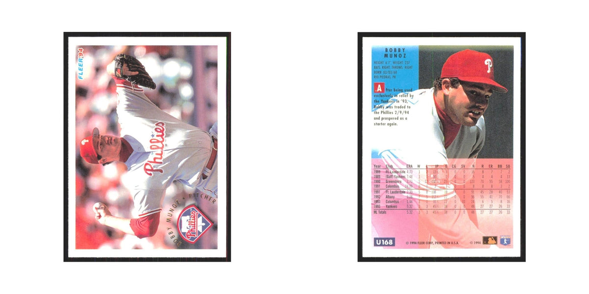 Bobby Munoz 1994 Fleer Update #U168 Philadelphia Phillies Baseball Card NM