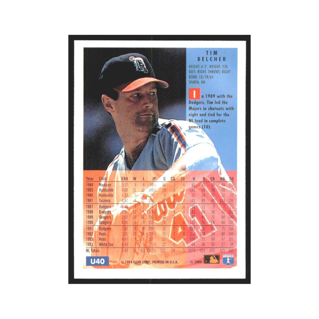 Tim Belcher 1994 Fleer Update #U40 Detroit Tigers Baseball Card NM