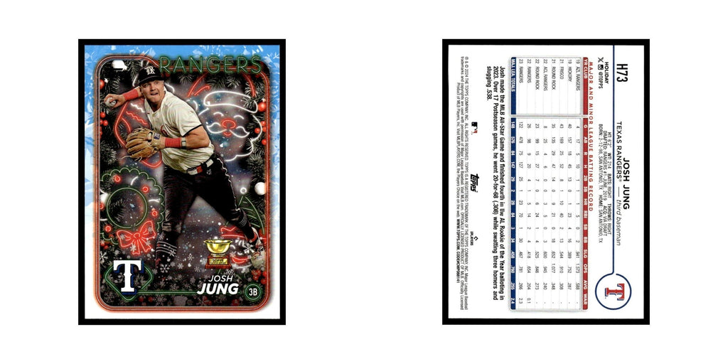 Josh Jung 2024 Topps Holiday #H73 Texas Rangers Baseball Card NM