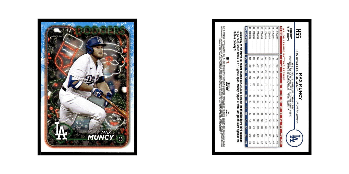 Max Muncy 2024 Topps Holiday #H55 Los Angeles Dodgers Baseball Card NM