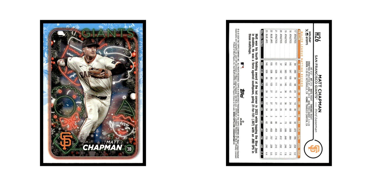 Matt Chapman 2024 Topps Holiday #H26 San Francisco Giants Baseball Card NM
