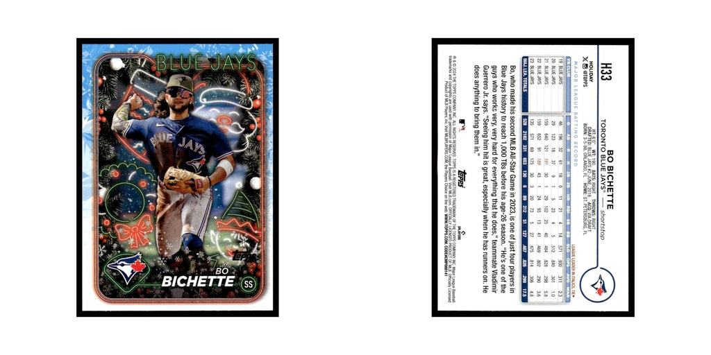Bo Bichette 2024 Topps Holiday #H33 Toronto Blue Jays Baseball Card NM