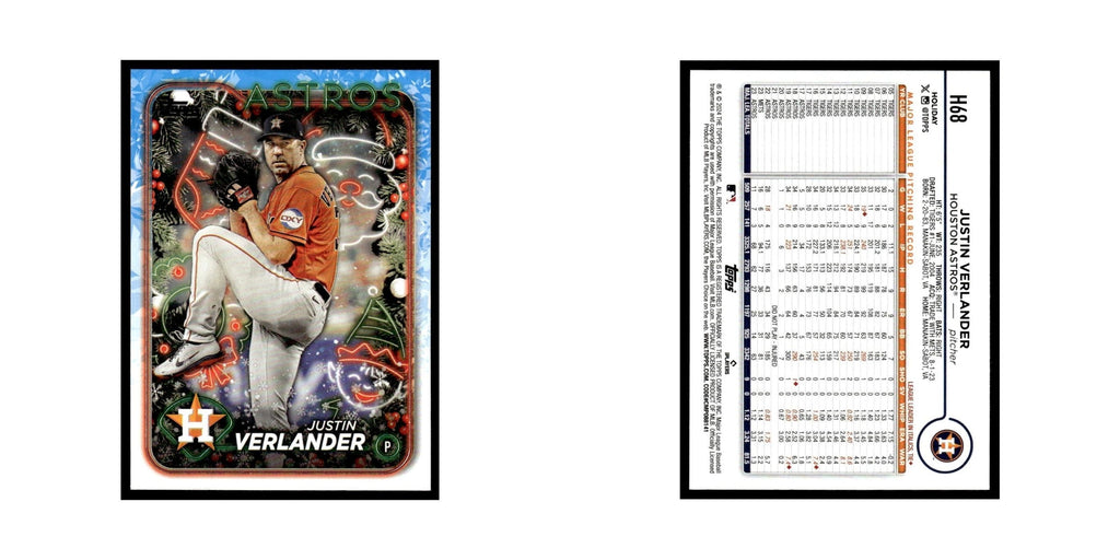 Justin Verlander 2024 Topps Holiday #H68 Houston Astros Baseball Card NM