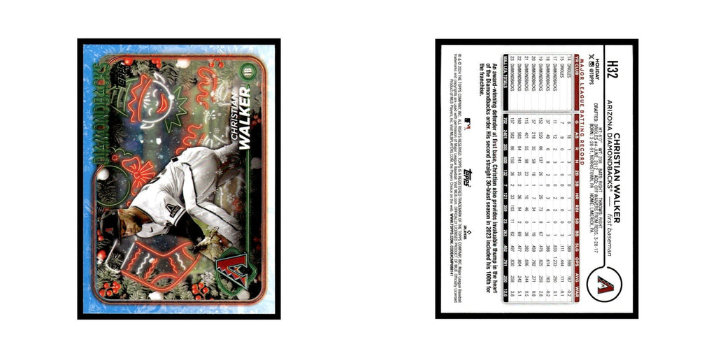 Christian Walker 2024 Topps Holiday #H32 Arizona Diamondbacks Baseball Card NM