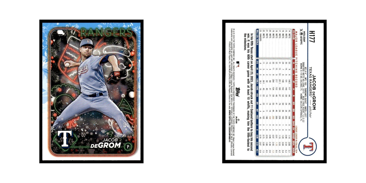 Jacob deGrom 2024 Topps Holiday #H177 Texas Rangers Baseball Card NM