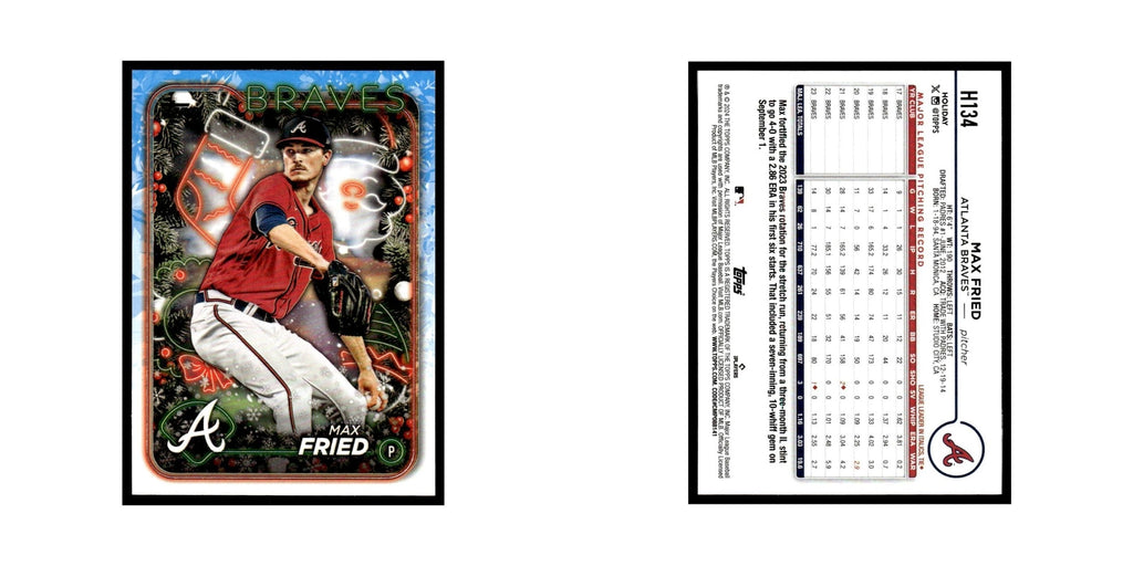 Max Fried 2024 Topps Holiday #H134 Atlanta Braves Baseball Card NM