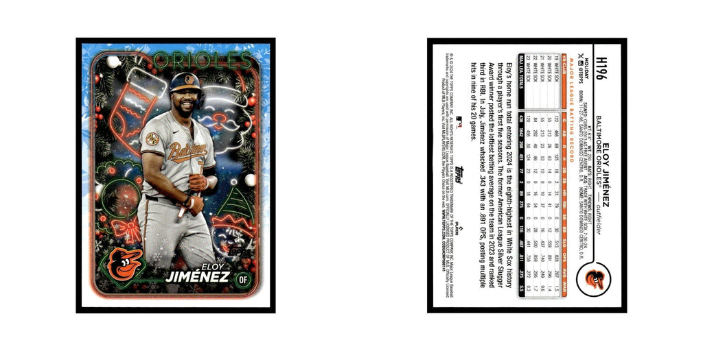 Eloy Jimenez 2024 Topps Holiday #H196 Baltimore Orioles Baseball Card NM