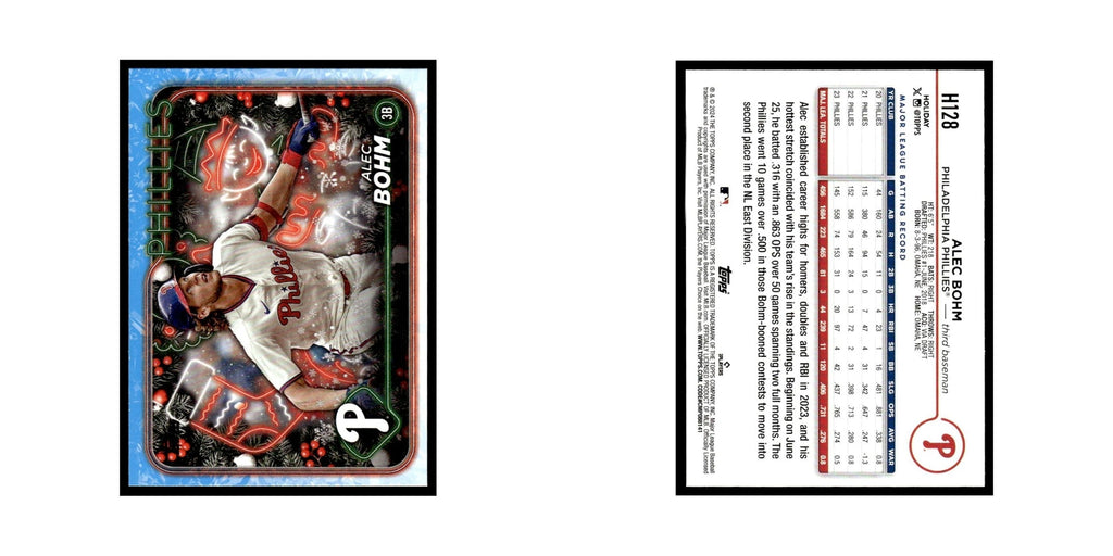 Alec Bohm 2024 Topps Holiday #H128 Philadelphia Phillies Baseball Card NM