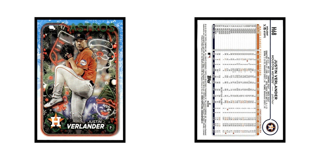 Justin Verlander 2024 Topps Holiday #H68 Houston Astros Baseball Card NM