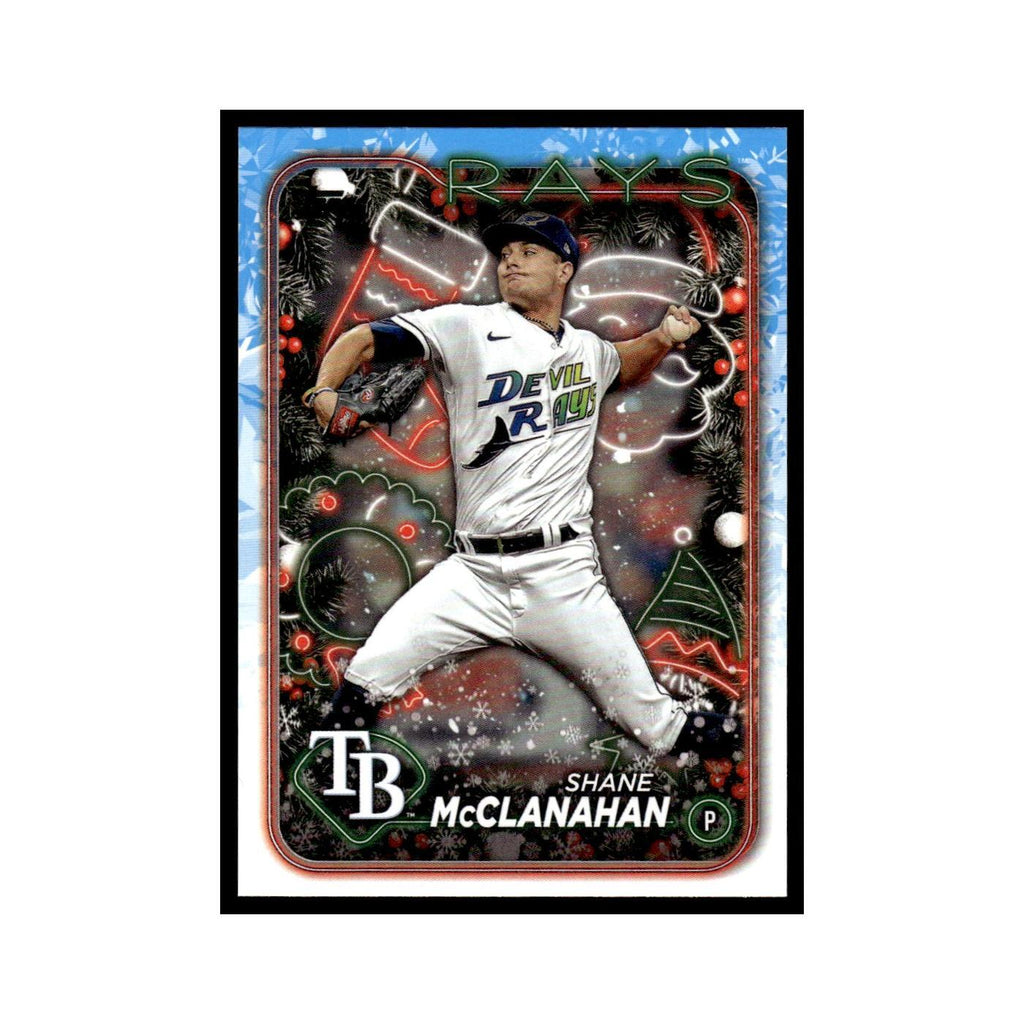Shane McClanahan 2024 Topps Holiday #H158 Tampa Bay Rays Baseball Card NM