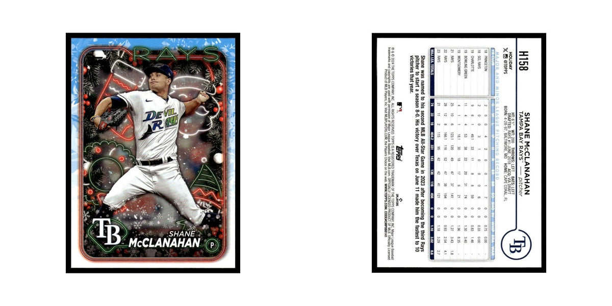 Shane McClanahan 2024 Topps Holiday #H158 Tampa Bay Rays Baseball Card NM