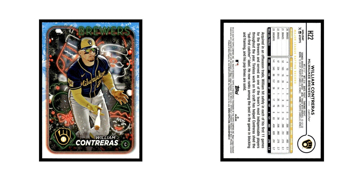 William Contreras 2024 Topps Holiday #H22 Milwaukee Brewers Baseball Card NM