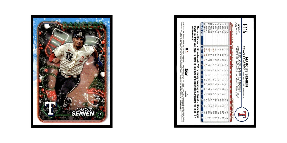 Marcus Semien 2024 Topps Holiday #H116 Texas Rangers Baseball Card NM