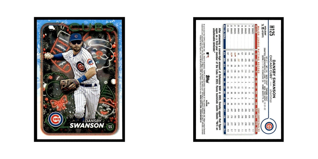 Dansby Swanson 2024 Topps Holiday #H125 Chicago Cubs Baseball Card NM