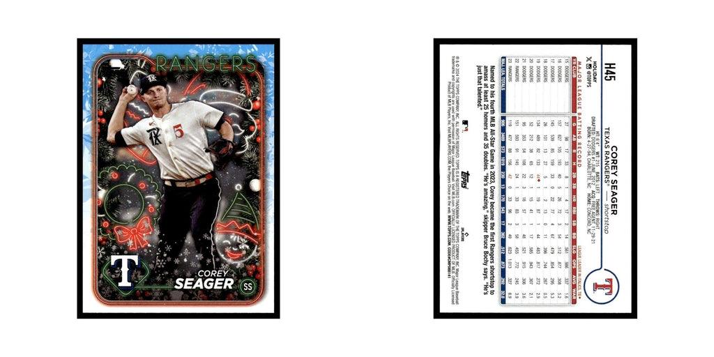 Corey Seager 2024 Topps Holiday #H45 Texas Rangers Baseball Card NM