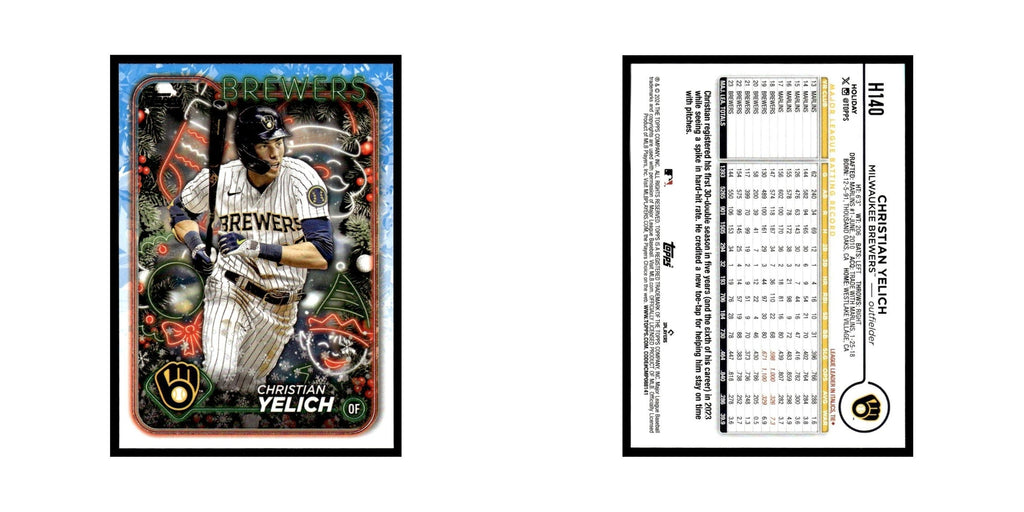 Christian Yelich 2024 Topps Holiday #H140 Milwaukee Brewers Baseball Card NM
