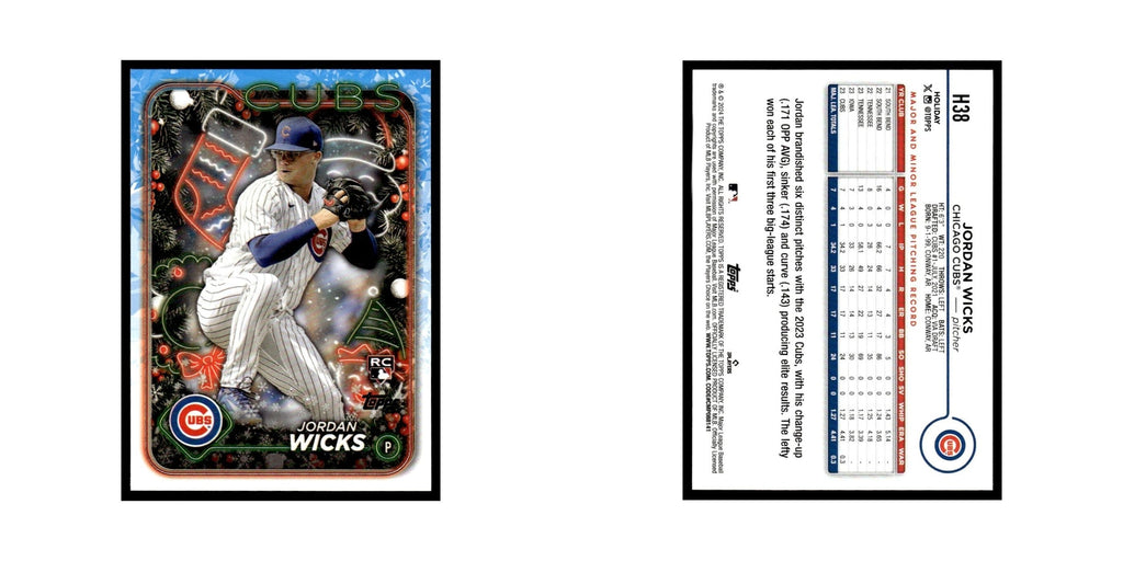 Jordan Wicks 2024 Topps Holiday #H38 Chicago Cubs Baseball Card NM