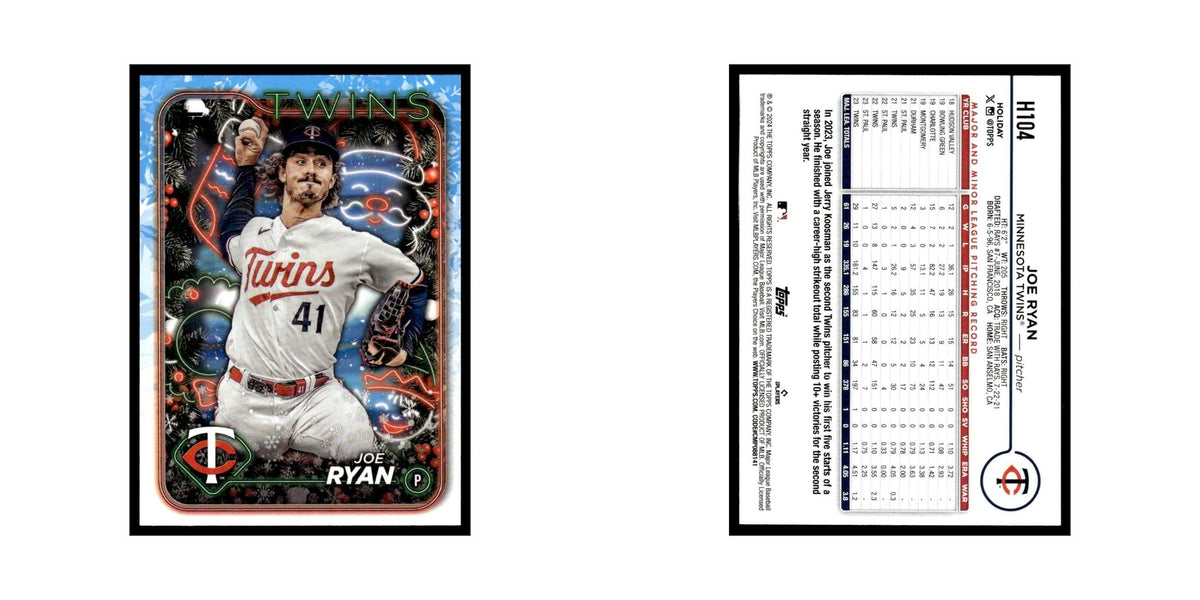 Joe Ryan 2024 Topps Holiday #H104 Minnesota Twins Baseball Card NM