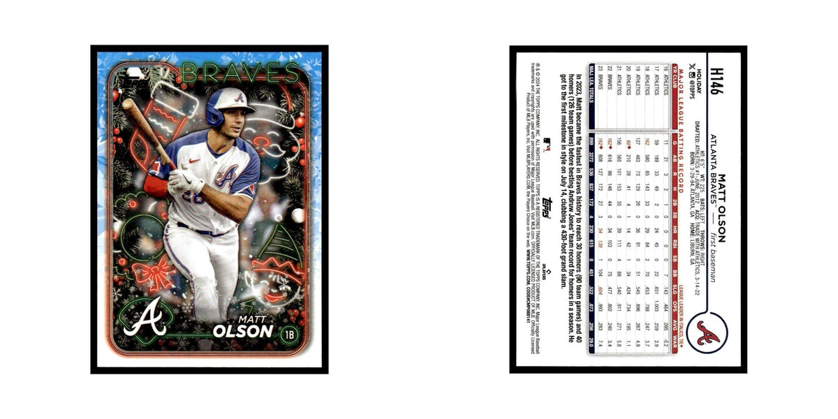 Matt Olson 2024 Topps Holiday #H146 Atlanta Braves Baseball Card NM