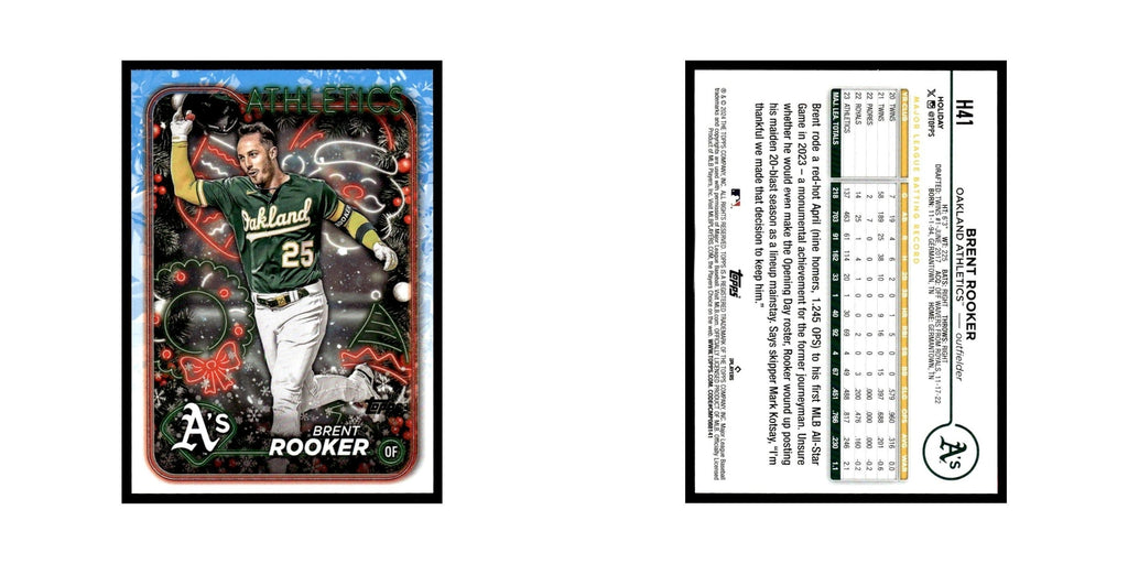 Brent Rooker 2024 Topps Holiday #H41 Oakland Athletics Baseball Card NM