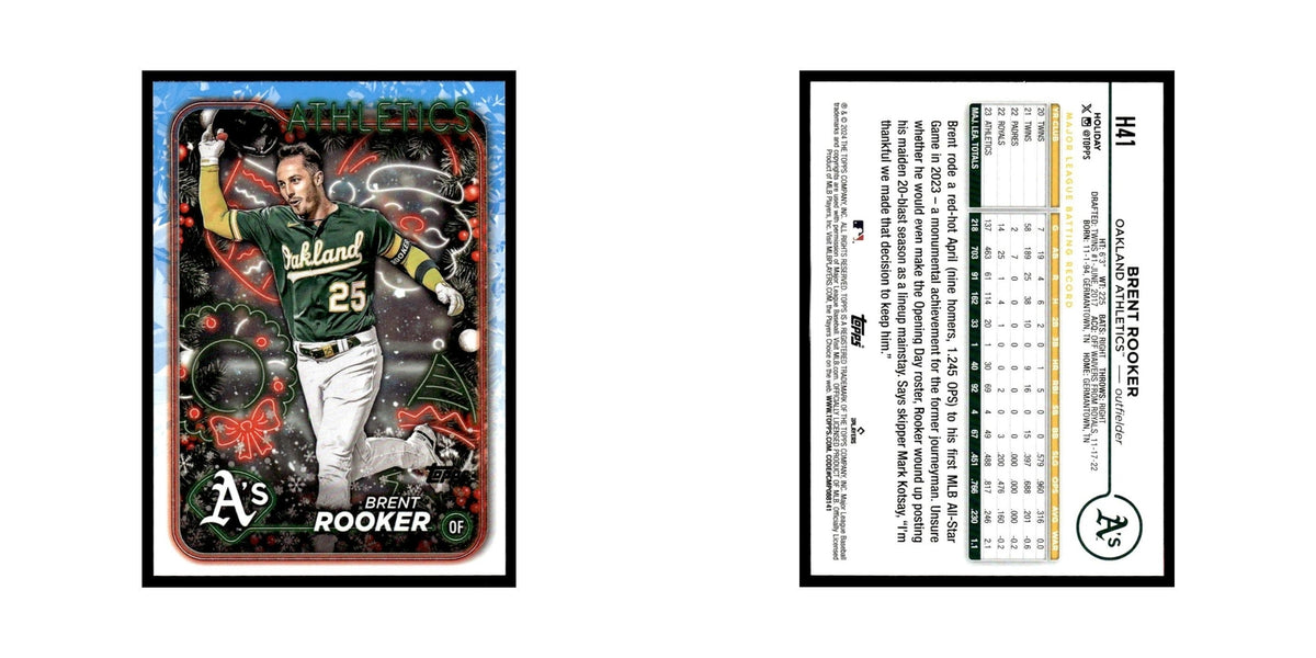 Brent Rooker 2024 Topps Holiday #H41 Oakland Athletics Baseball Card NM