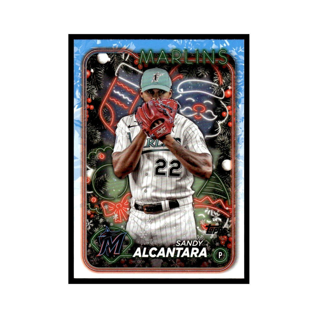 Sandy Alcantara 2024 Topps Holiday #H11 Miami Marlins Baseball Card NM