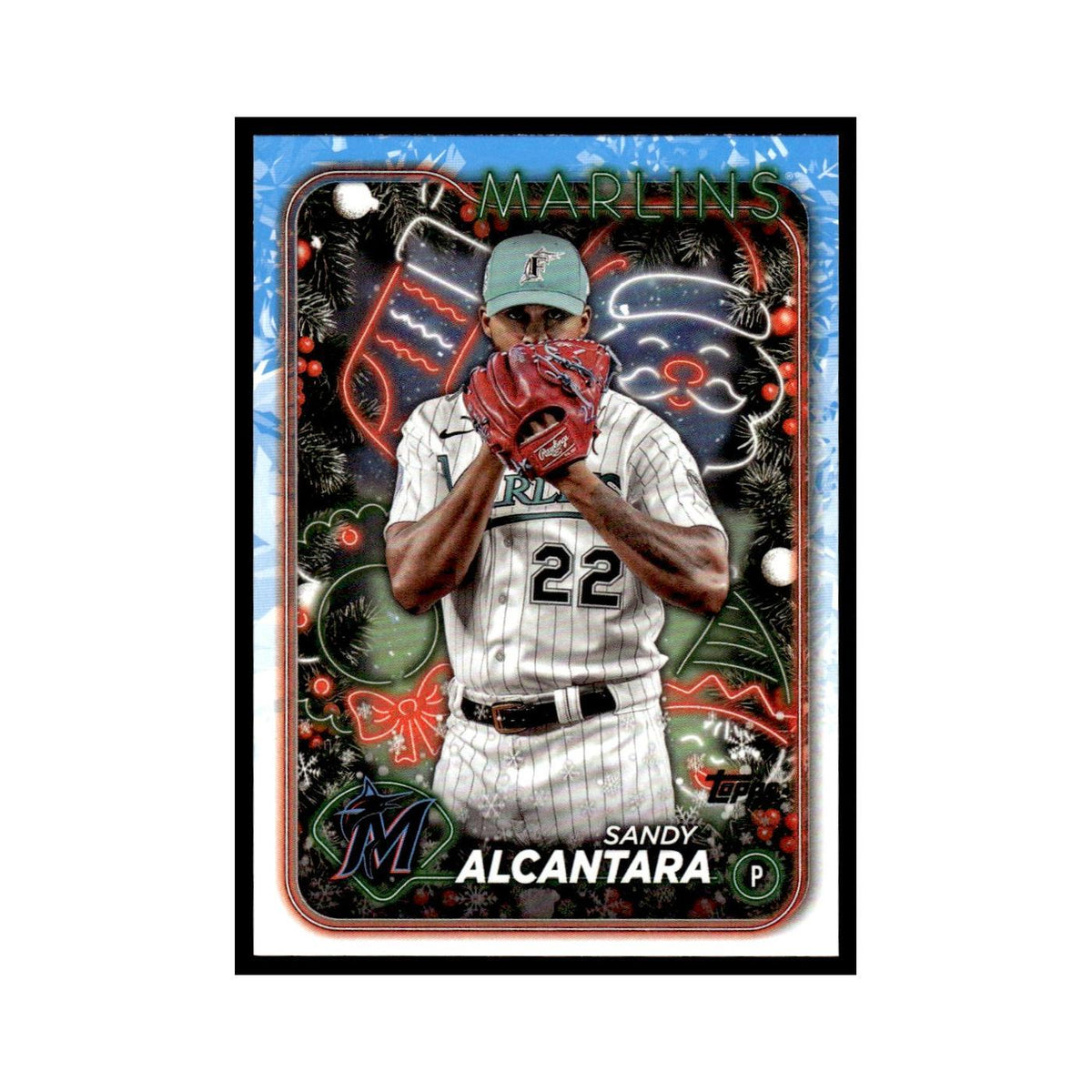 Sandy Alcantara 2024 Topps Holiday #H11 Miami Marlins Baseball Card NM