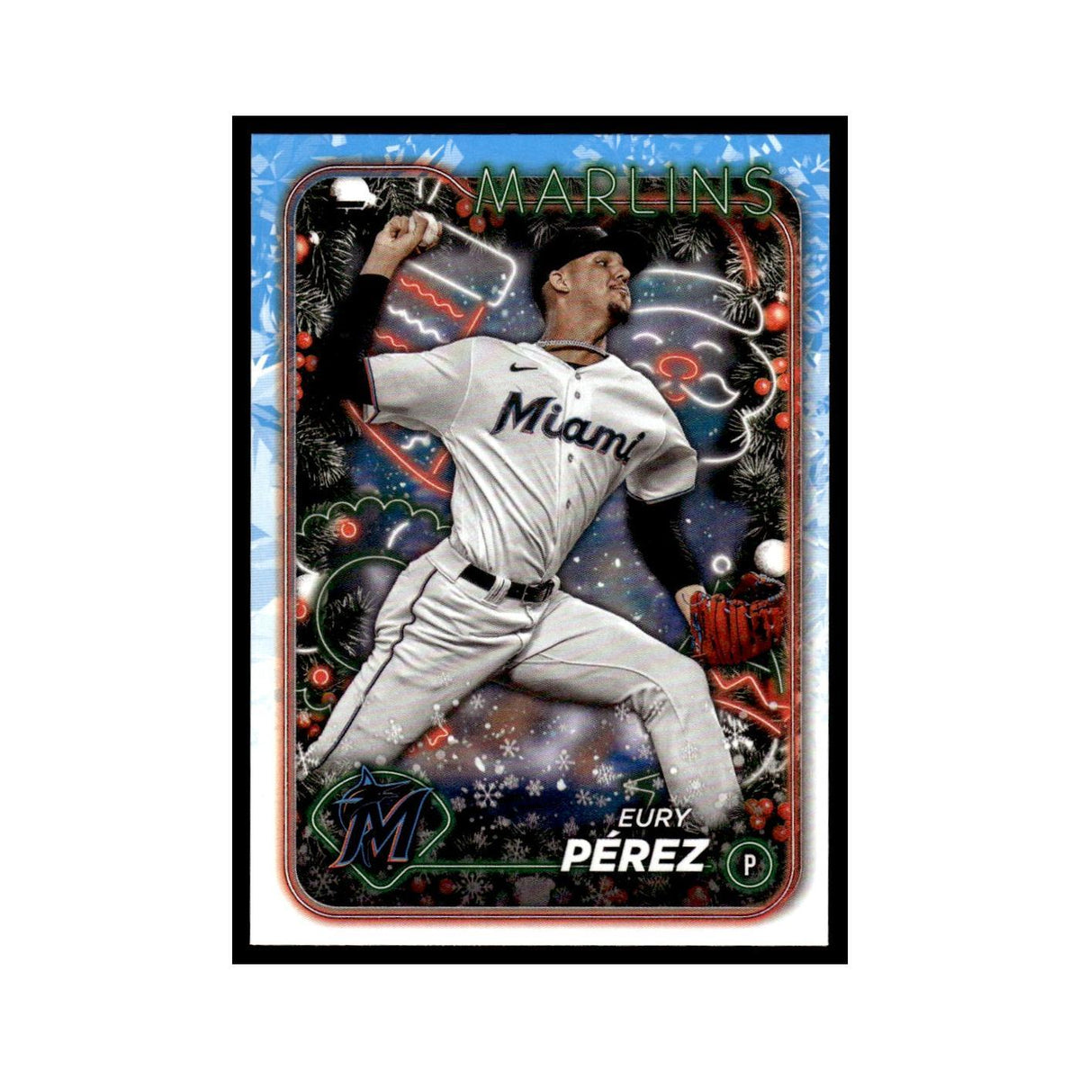 Eury Perez 2024 Topps Holiday #H52 Miami Marlins Baseball Card NM