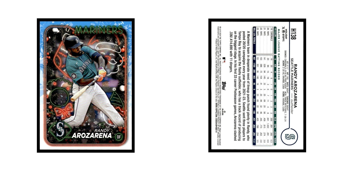 Randy Arozarena 2024 Topps Holiday #H138 Seattle Mariners Baseball Card NM