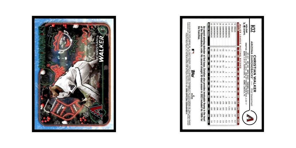 Christian Walker 2024 Topps Holiday #H32 Arizona Diamondbacks Baseball Card NM