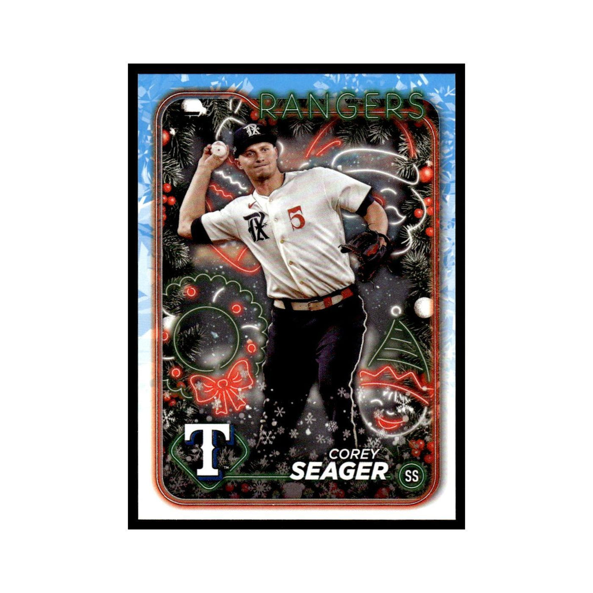 Corey Seager 2024 Topps Holiday #H45 Texas Rangers Baseball Card NM
