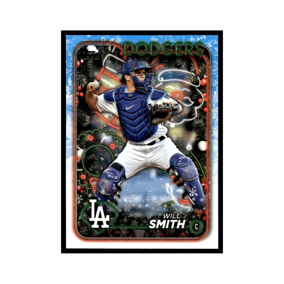 Will Smith 2024 Topps Holiday #H77 Los Angeles Dodgers Baseball Card NM