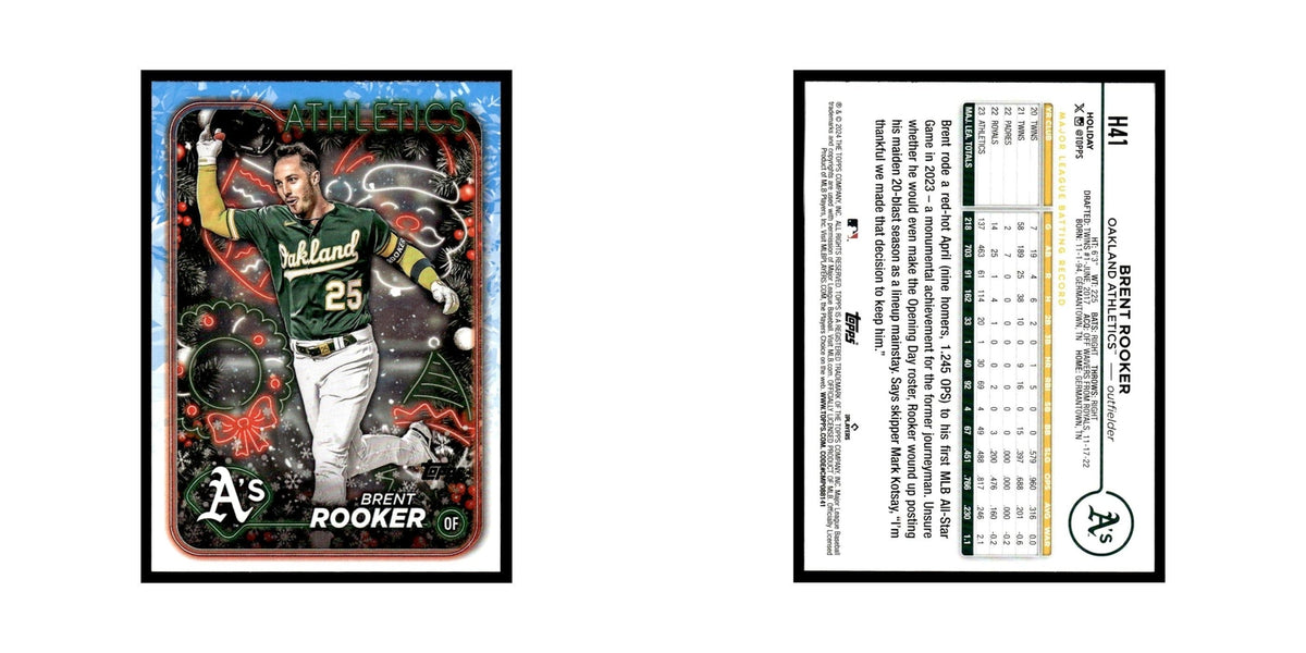Brent Rooker 2024 Topps Holiday #H41 Oakland Athletics Baseball Card NM