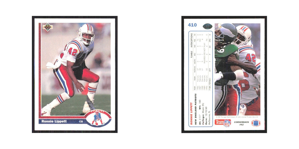 1991 Upper Deck Ronnie Lippett Patriots #410
