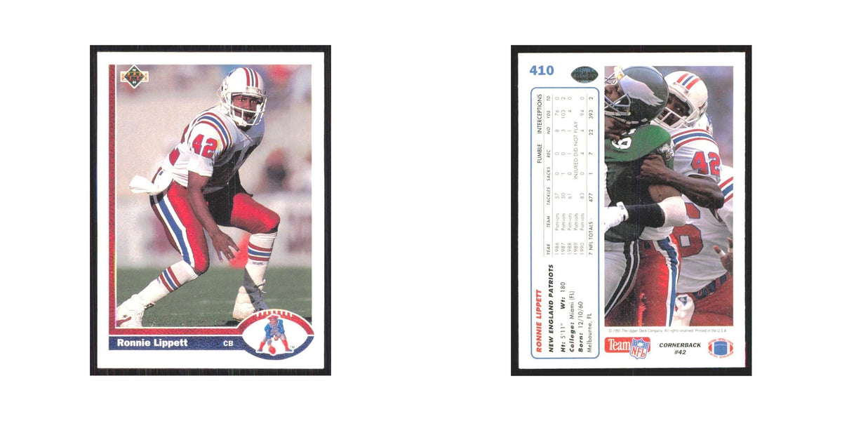 1991 Upper Deck Ronnie Lippett Patriots #410