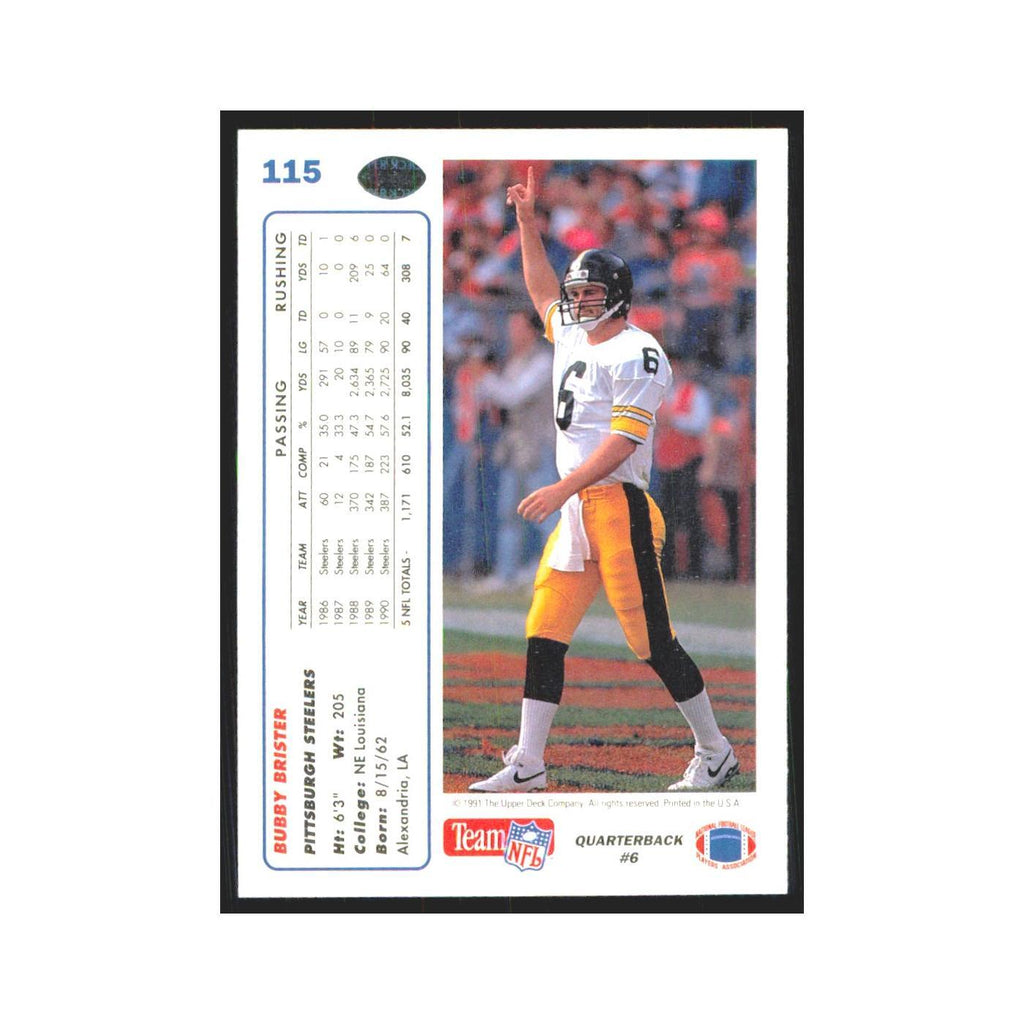 1991 Upper Deck Bubby Brister Steelers #115