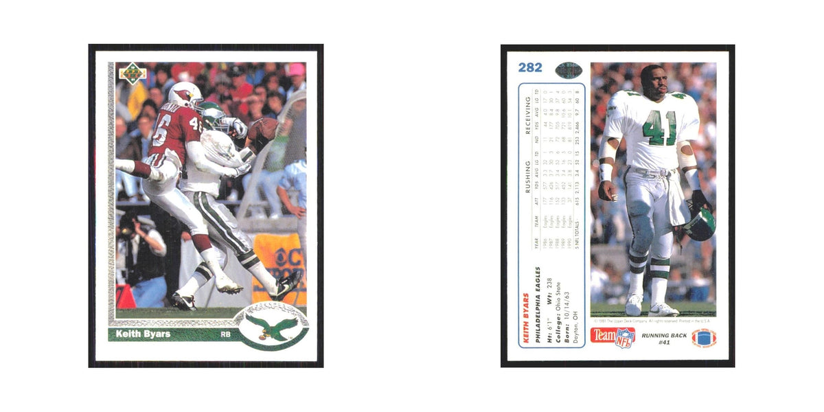 1991 Upper Deck Keith Byars Eagles #282