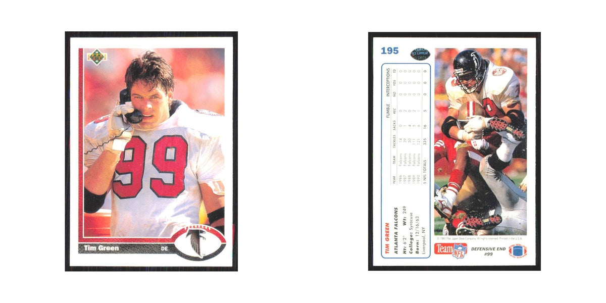 1991 Upper Deck Tim Green Falcons #195