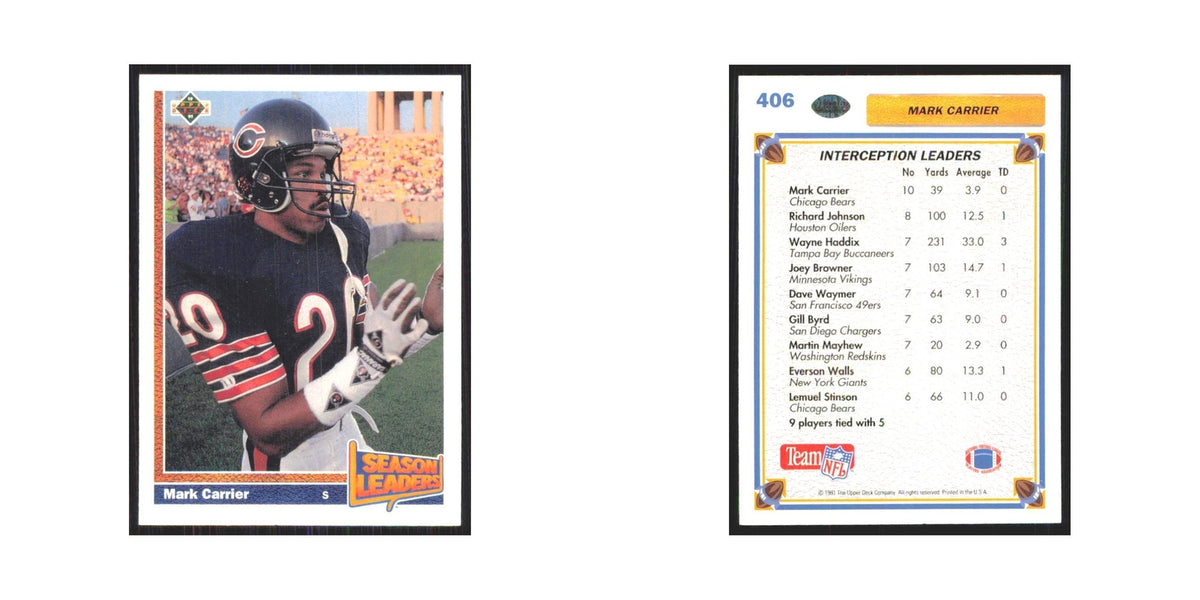 1991 Upper Deck Mark Carrier Bears #406