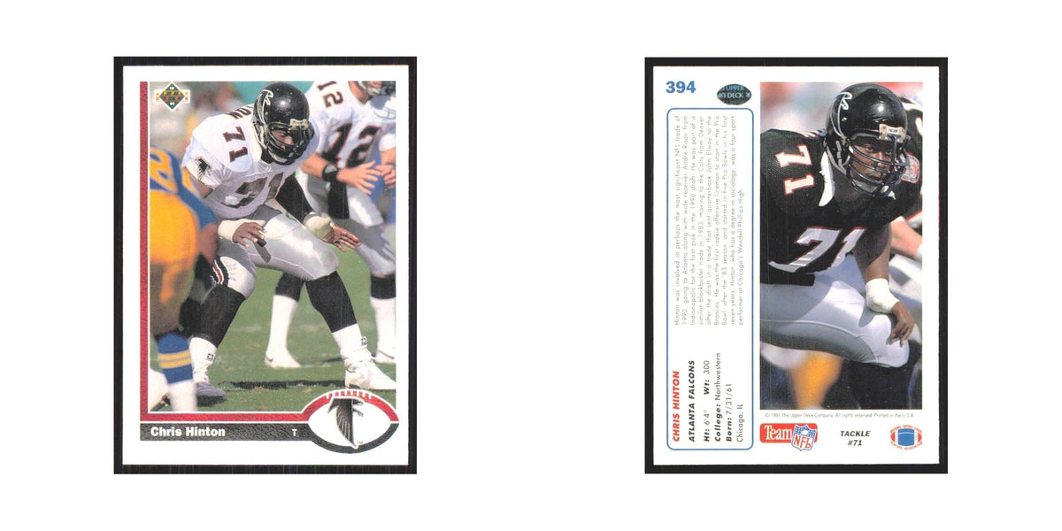 1991 Upper Deck Chris Hinton Falcons #394