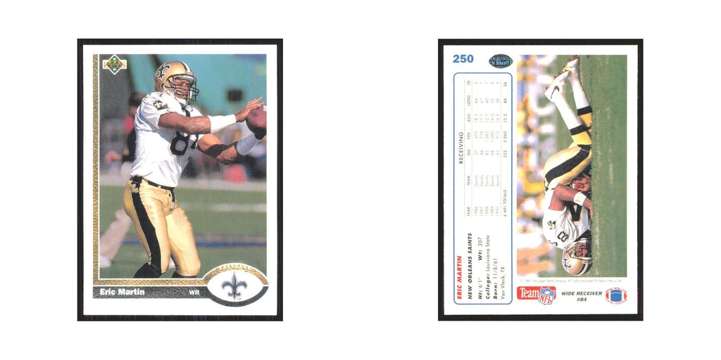 1991 Upper Deck Eric Martin Saints #250
