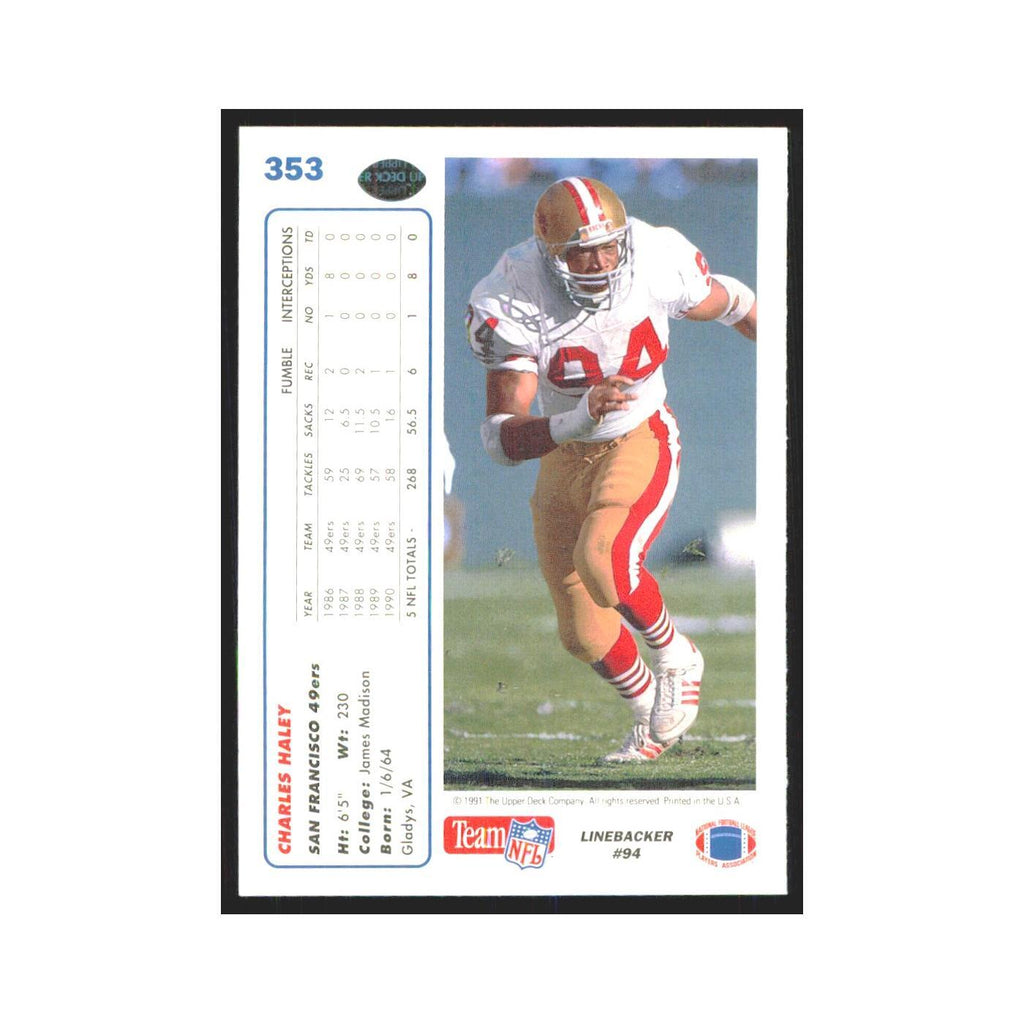 1991 Upper Deck Charles Haley 49ers #353