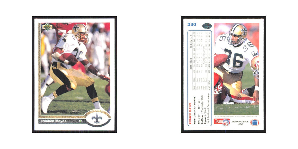 1991 Upper Deck Rueben Mayes Saints #230