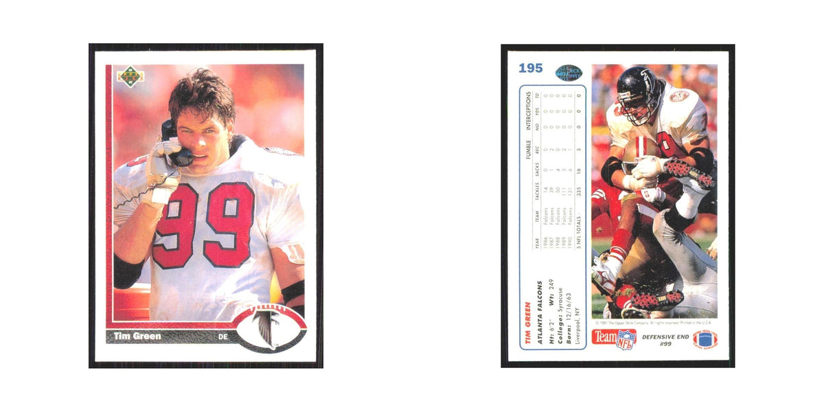 1991 Upper Deck Tim Green Falcons #195