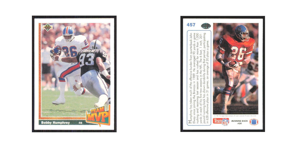 1991 Upper Deck Bobby Humphrey Broncos #457