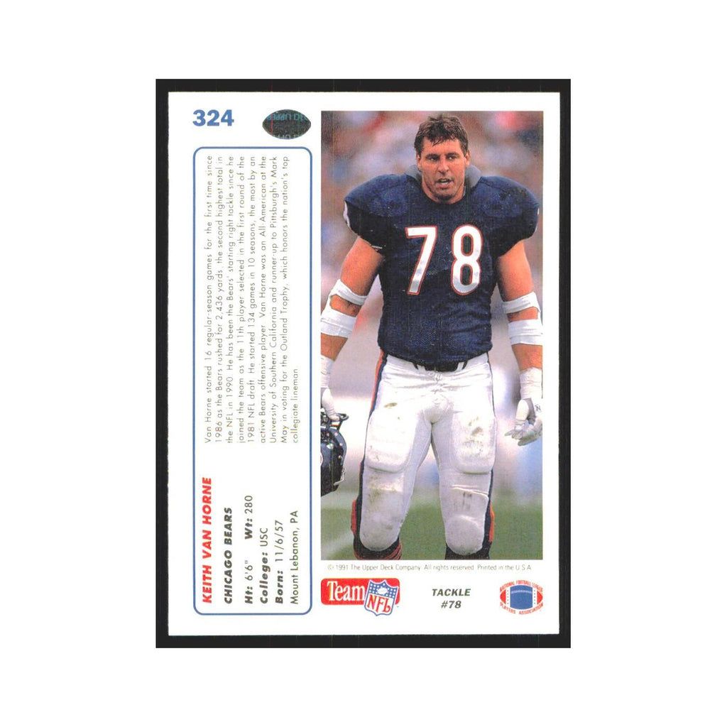 1991 Upper Deck Keith Van Horne Bears #324