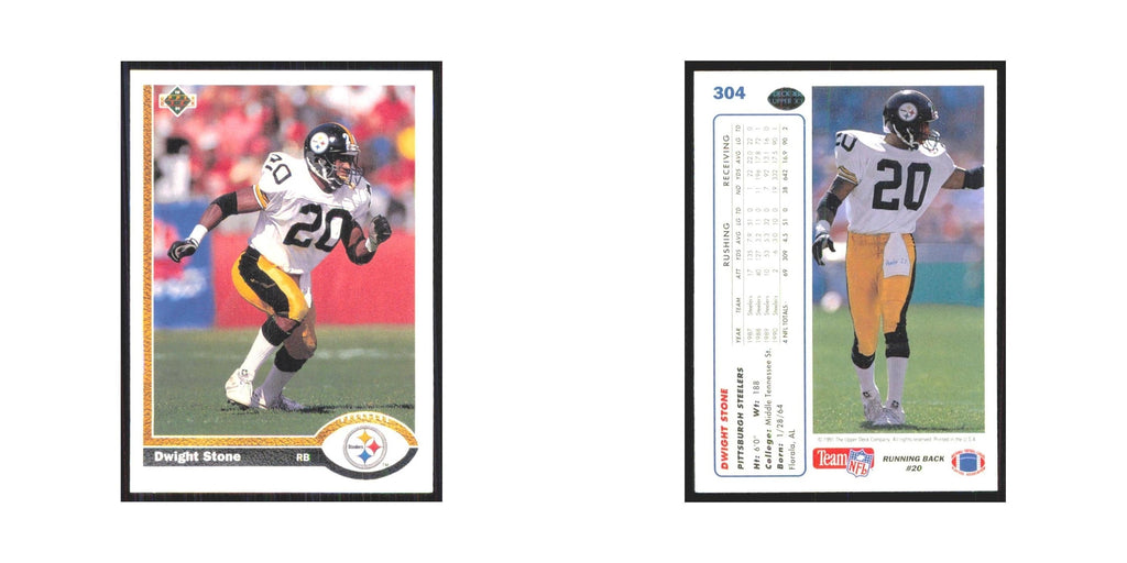 1991 Upper Deck Dwight Stone Steelers #304