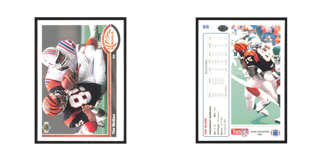 1991 Upper Deck Tim McGee Bengals #66