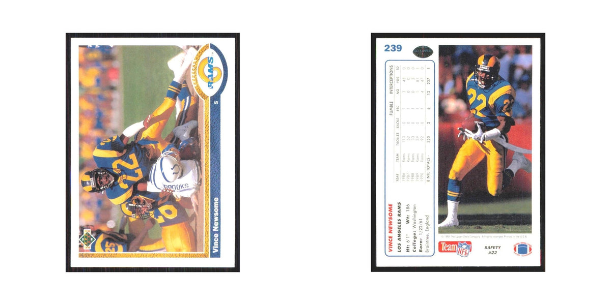 1991 Upper Deck Vince Newsome Rams #239